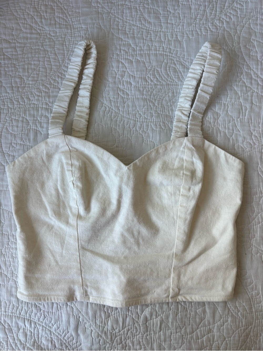 Express linen crop top